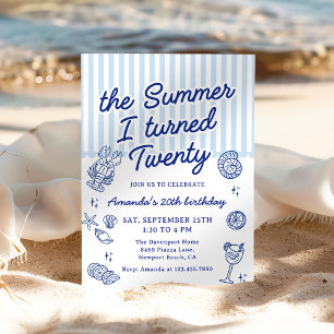 The Summer I Turned Twenty 20th Birthday Party Invitation