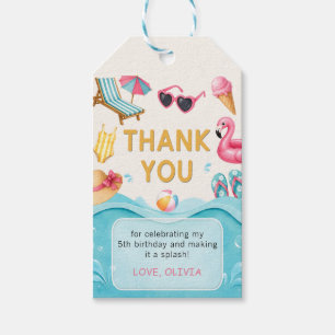 The Summer Pool Birthday Gift Tags