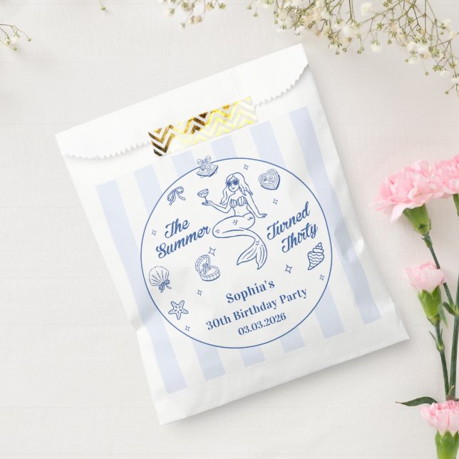 The Summer Turned Thirty 30th Birthday Pretty Favour Bag (Sealed)