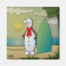 The Summertime Snowman Magnet