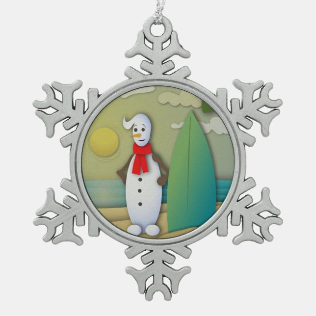 The Summertime Snowman Ornament (Front)