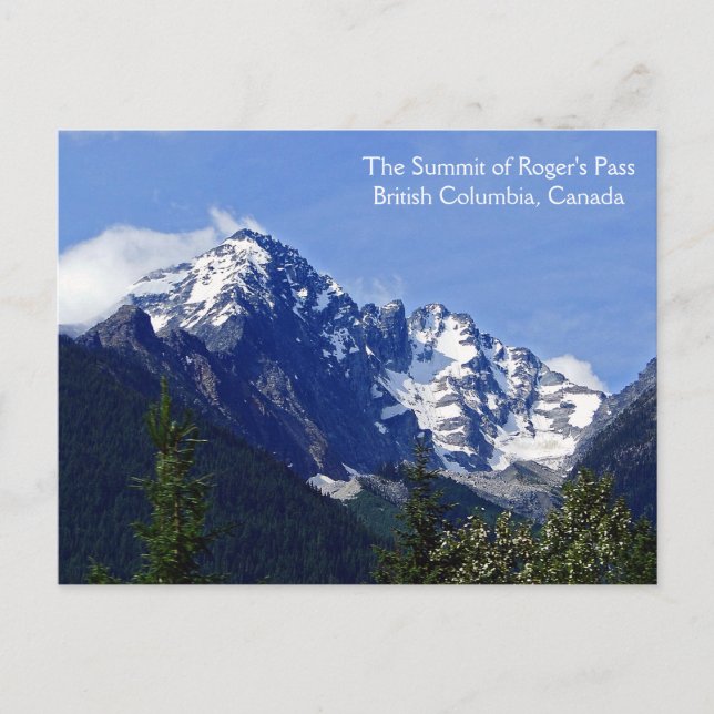 The Summit of Roger's Pass Post Card (Front)