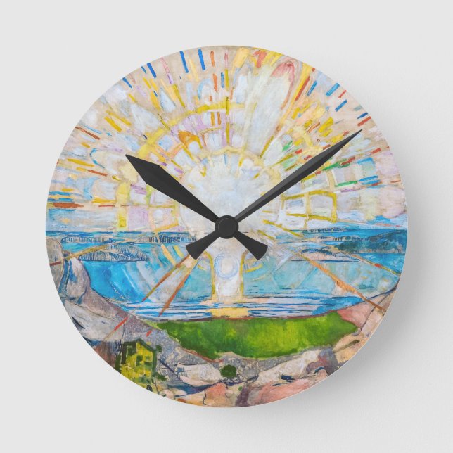 The Sun 1909 | Edvard Munch | Round Clock (Front)