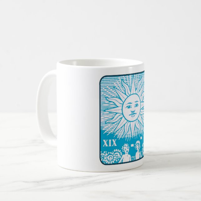The Sun - 1960s Vending Machine Tarot Coffee Mug (Front Left)