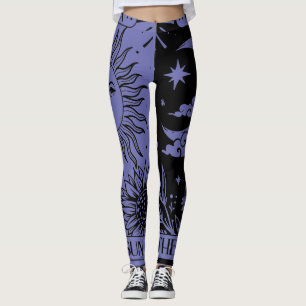 The Sun and Moon Tarot Card Legging
