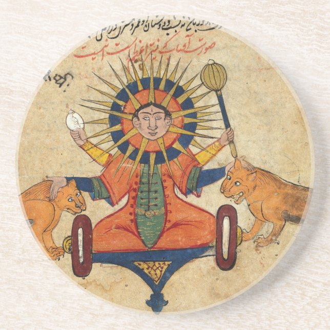 The Sun from Persian Manuscript 373 Coaster (Front)