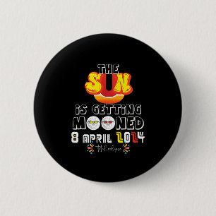 The Sun Getting Mooned Solar Eclipse 2 Inch Round Button