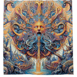 The Sun Gods Shower Curtain