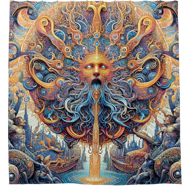 The Sun Gods Shower Curtain (Front)
