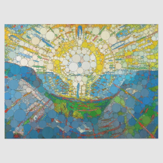 The Sun, Infinity Dots by After William Morris Tissue Paper (Front)