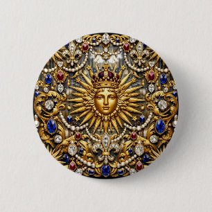 The Sun King Versailles French ornate 2 Inch Round Button