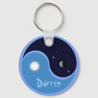 The Sun, Moon and Stars Keychain (Blue)