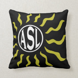 The Sun of ASL Throw Pillow