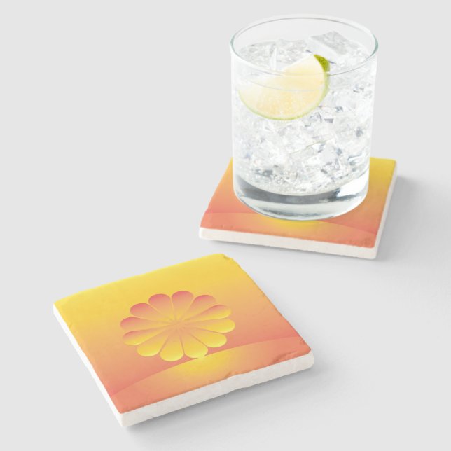 the sun rises stone coaster (Side)
