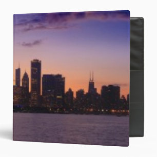 The sun sets over the Chicago skyline Binder