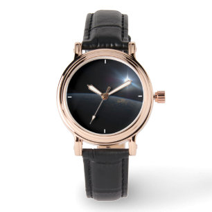 The Sun Setting Over Earth's Horizon. Watch