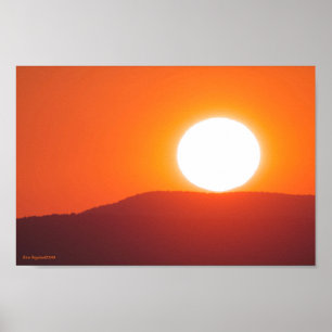The Sun Sit on top of the Mountain Poster