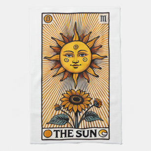 The Sun Tarot Card                                 Kitchen Towel