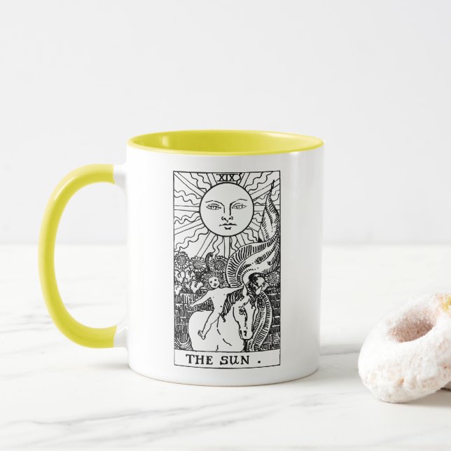 The Sun Tarot Card Mug (With Donut)