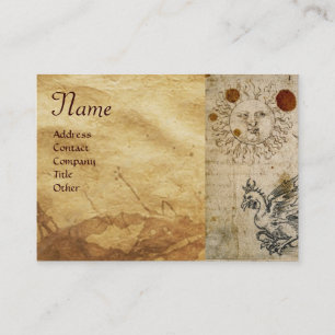 THE SUN THE MOON AND BASILISK Monogram Business Card