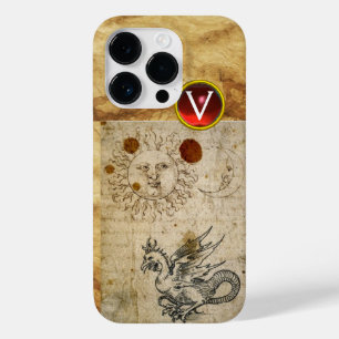 THE SUN THE MOON AND BASILISK PARCHMENT Monogram Case-Mate iPhone 14 Pro Case