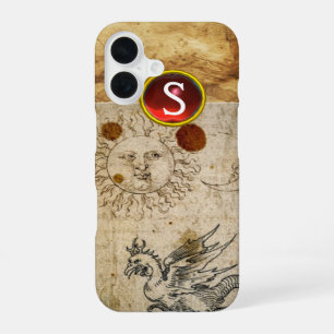 THE SUN THE MOON AND BASILISK PARCHMENT Monogram iPhone 16 Case