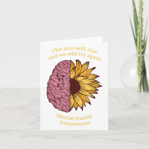 The Sun Will Rise Mental Health Awareness T Shirt_ Card