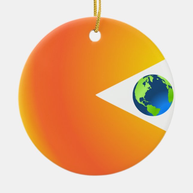 The Sun Will Swallow the Earth  Ceramic Ornament (Front)