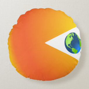 The Sun Will Swallow the Earth Round Pillow