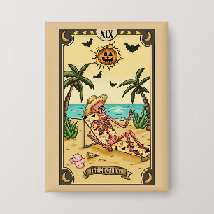 The Sunburnt   Funny Tarot Cad Button
