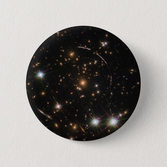 The Sunburst Arc In A Massive Galaxy Cluster 2 Inch Round Button (Front)