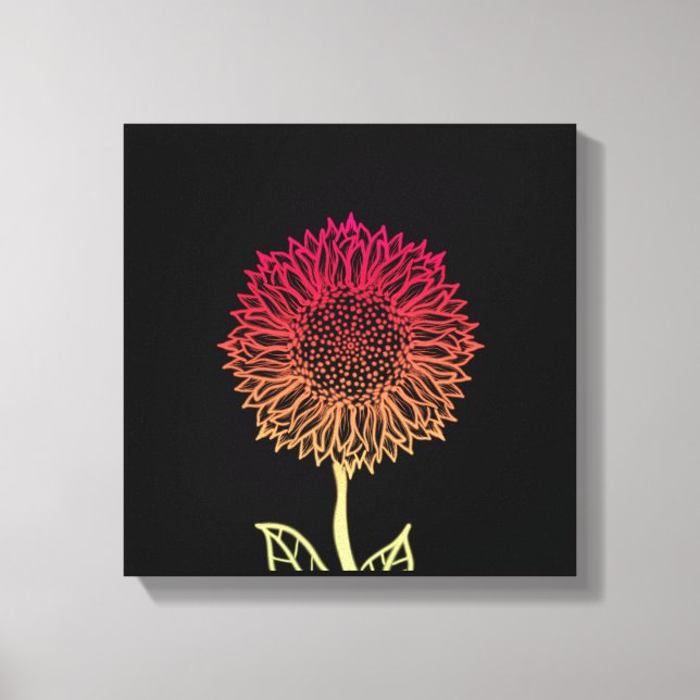 The sunflower canvas print (Front)