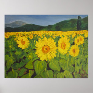 The Sunflower Field Poster