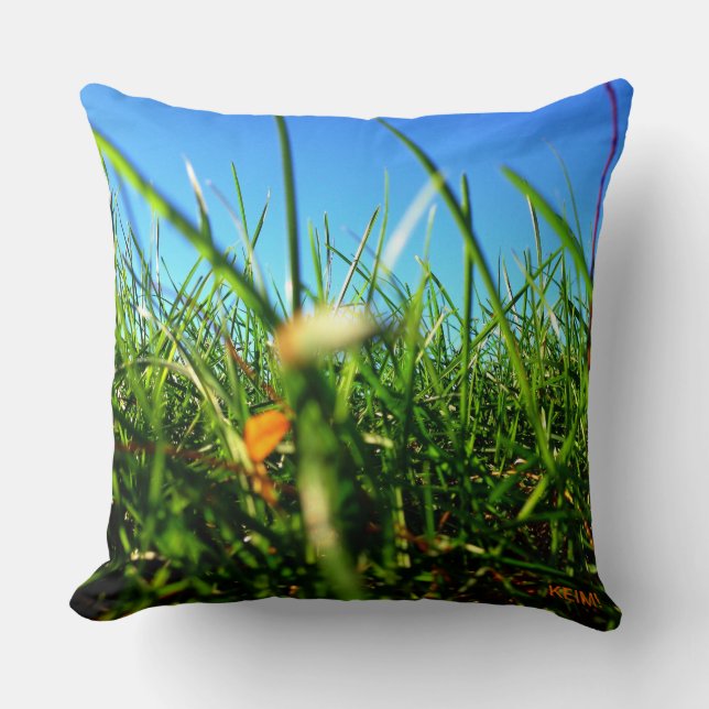 The Sunflower Grass Pill Throw Pillow (Front)