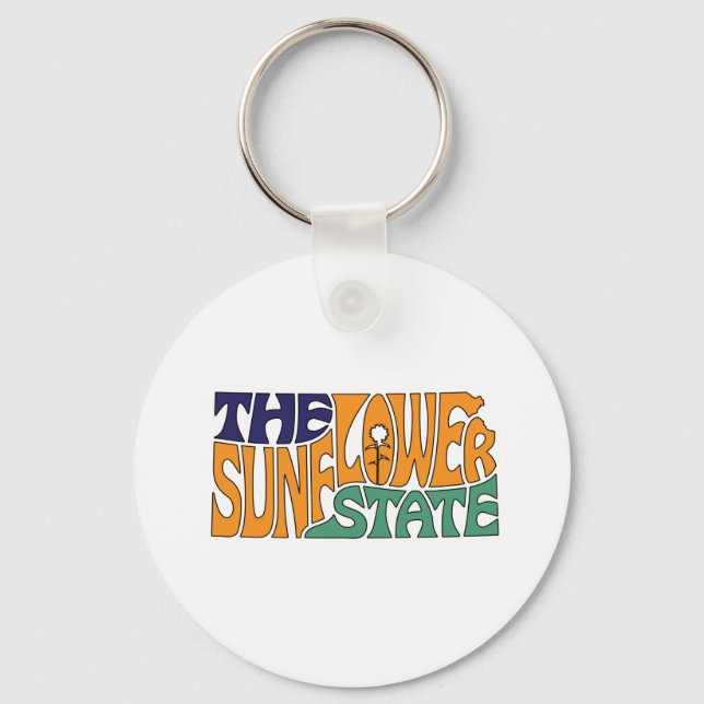 The Sunflower State - Kansas Keychain (Front)