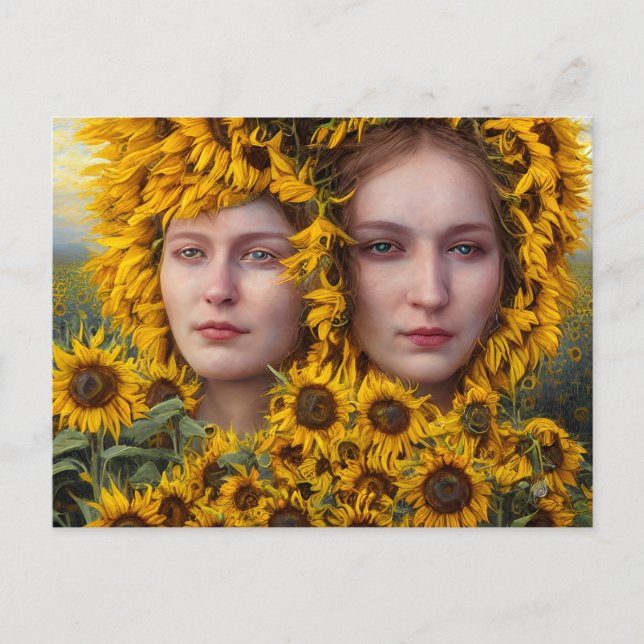 The Sunflower Women Postcard (Front)