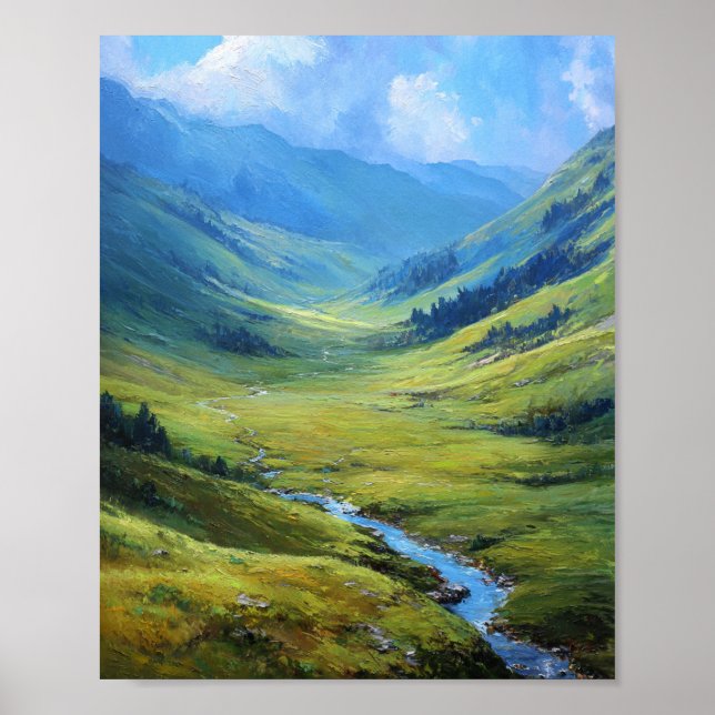 The Sunlit Traverse: A Winding River through the V Poster (Front)