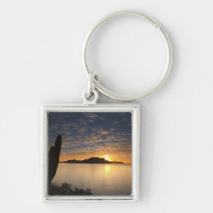 The sunrise over Isla Danzante in the Gulf of Keychain