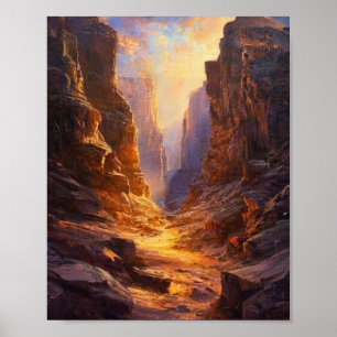 The Sun's Descent into the Heart of the Ancient Poster