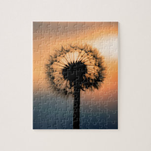 The Sunset and the Fragile Dandelion Jigsaw Puzzle