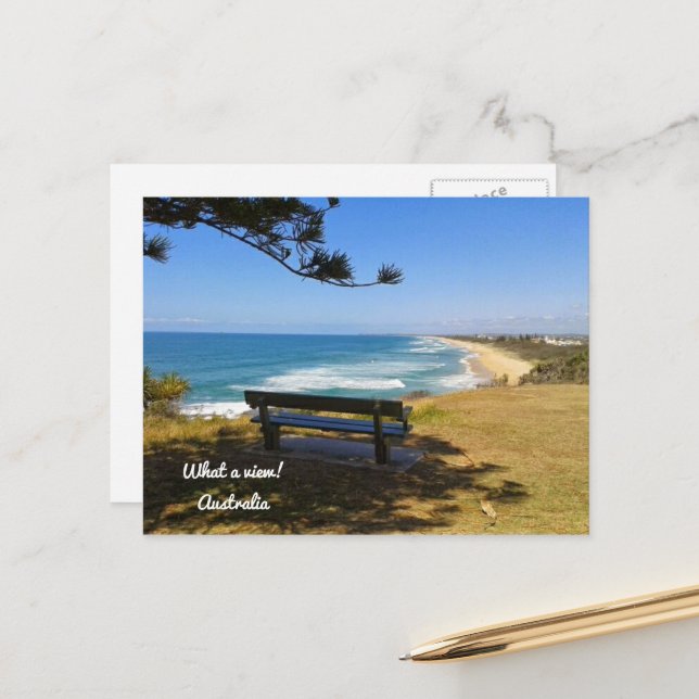 The Sunshine Coast Australia What a view Postcard (Front/Back In Situ)