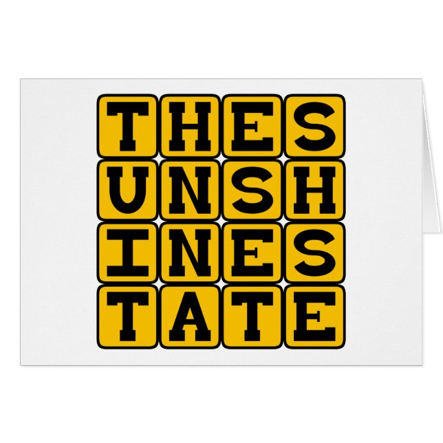 The Sunshine State, Florida Nickname (Front Horizontal)