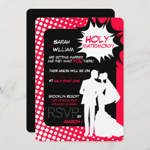 The superpowers of matrimony! invitation