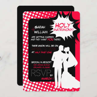 The superpowers of matrimony! invitation