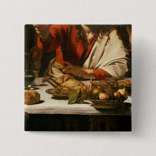 The Supper at Emmaus, 1601 2 Inch Square Button