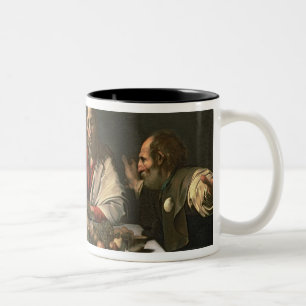 The Supper at Emmaus, 1601 2 Two-Tone Coffee Mug
