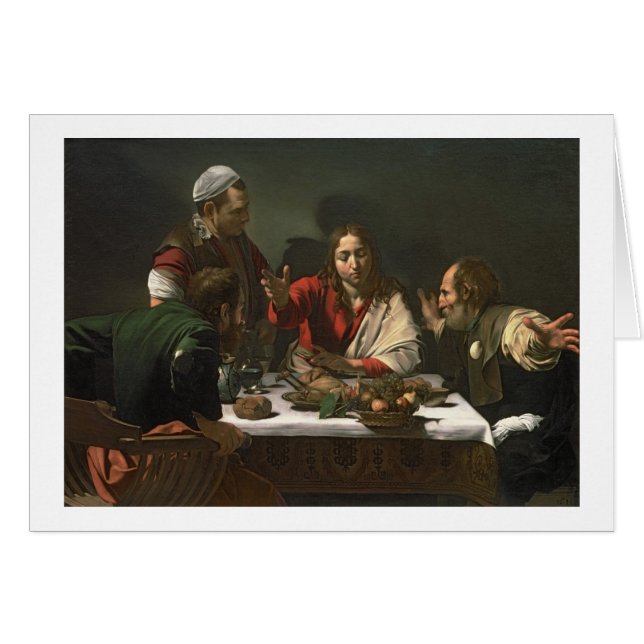 The Supper at Emmaus, 1601 (oil and tempera) (Front Horizontal)