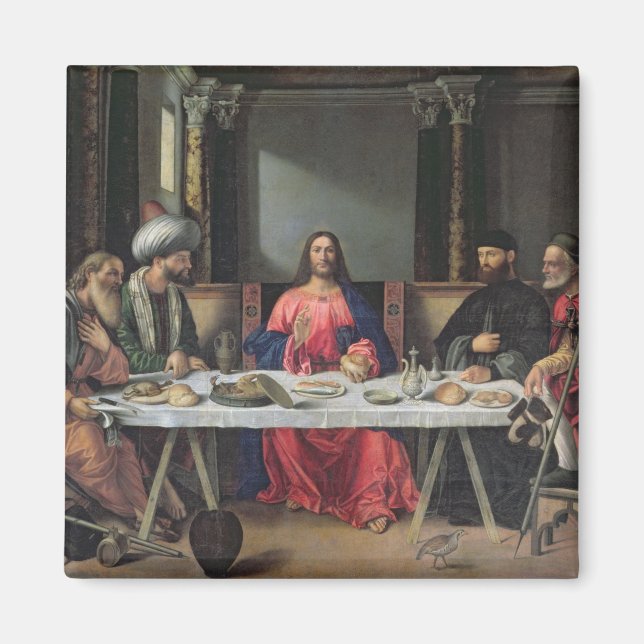 The Supper at Emmaus (oil on panel) Magnet (Front)
