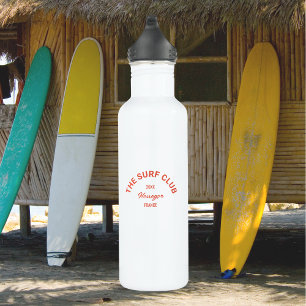 The Surf Club Red Custom Crest 710 Ml Water Bottle