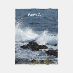 The surf of the Pacific Ocean    Fleece Blanket